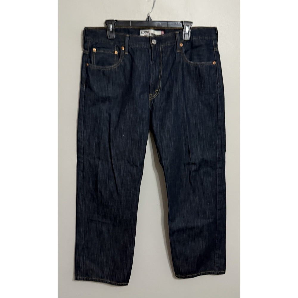 Levi's 569 Men's 36x30 (Actual 36x28) Loose Straight Denim Blue Jeans Y2K Baggy - Picture 2 of 9